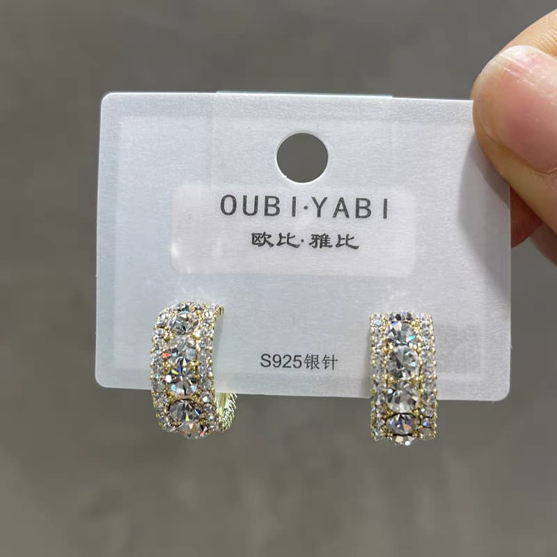 Korean luxury zirconium hoops Earrings  For Girls