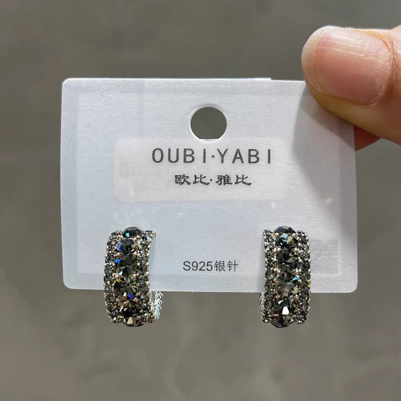 Korean luxury zirconium hoops Earrings  For Girls