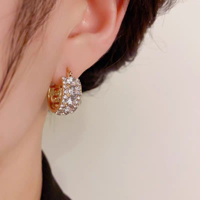 Korean luxury zirconium hoops Earrings  For Girls