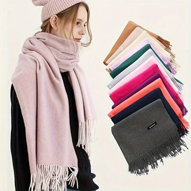 plain  pashmina shawl soft women scarf lady shawl Autumn winter female hijab