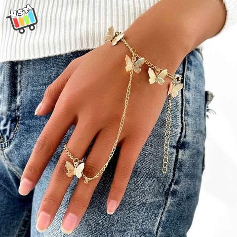 Beautiful Butterfly hand Charm Bracelet For Girls