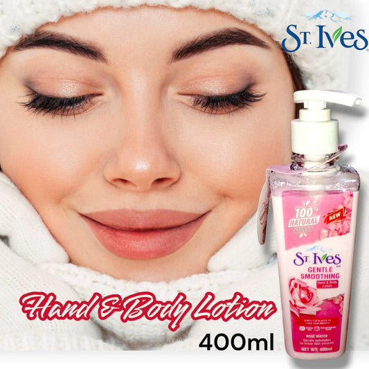 st live rose water Hand and Body Lotion gentle smoothing 400ml