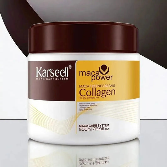 Karseell Hair Mask Collagen Treatment Cream – Argan Oil &amp; Maca Essence, 16.9 OZ 500ml