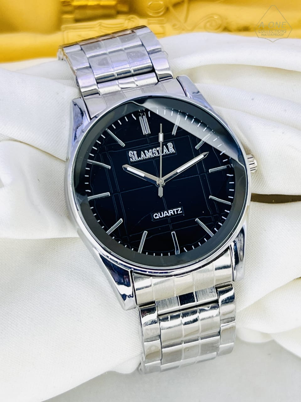 AA1 Slamstar Silver Watch Quartz Watch (Without Box) for Men's