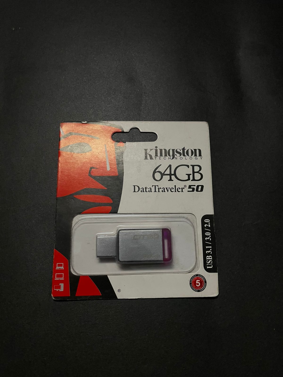 The Kingston DataTraveler USB 3.0 High-Speed Data Transfer Portable Design Flash Drive