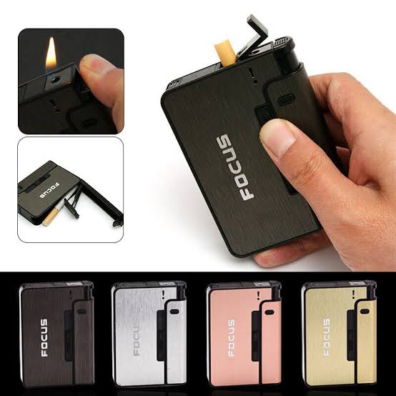 Focus Box Lighter Holder Case - Portable Smoking Accessory (Random Color)