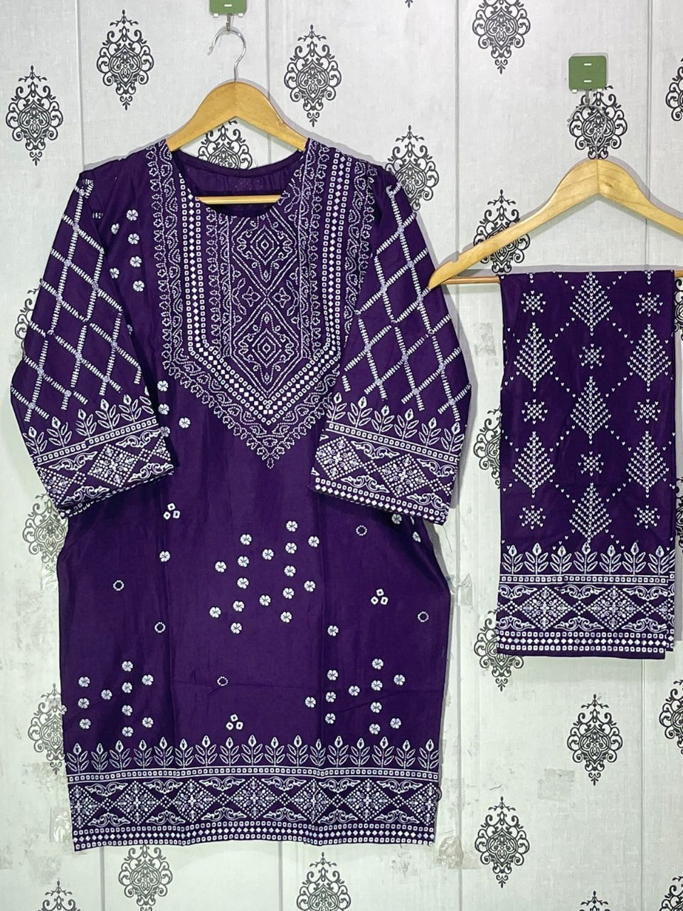 chunri print 2pc stitched suit Printed Dress shirt and trouser