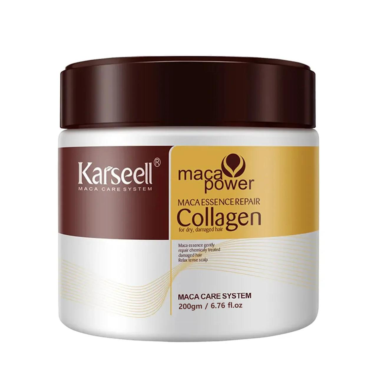 Karseell Hair Mask Collagen Treatment Cream – Argan Oil &amp; Maca Essence, 6.76 fl.OZ 500ml (200g)