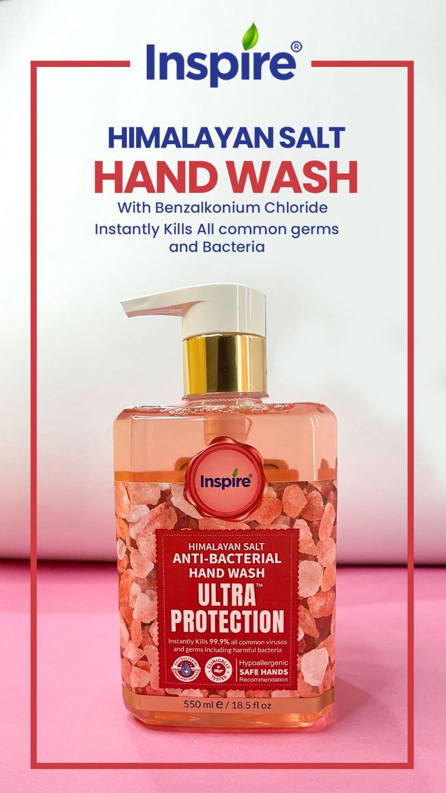 Inspire Ultra Protection Anti Bacterial Hand Wash 500ml