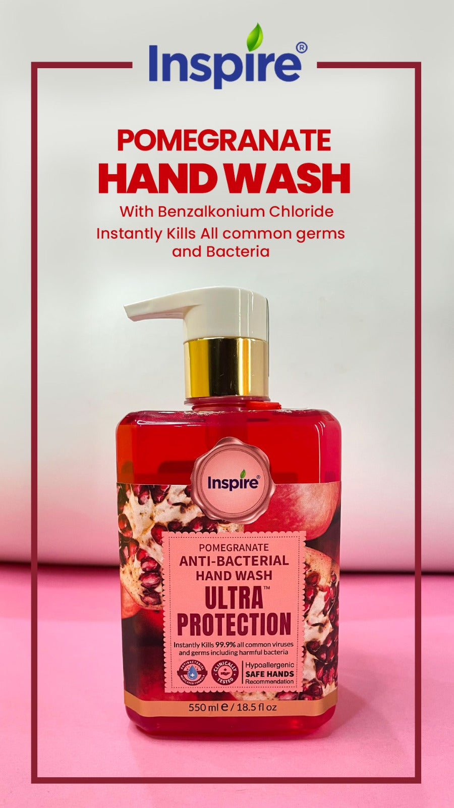 Inspire Ultra Protection Anti Bacterial Hand Wash 500ml