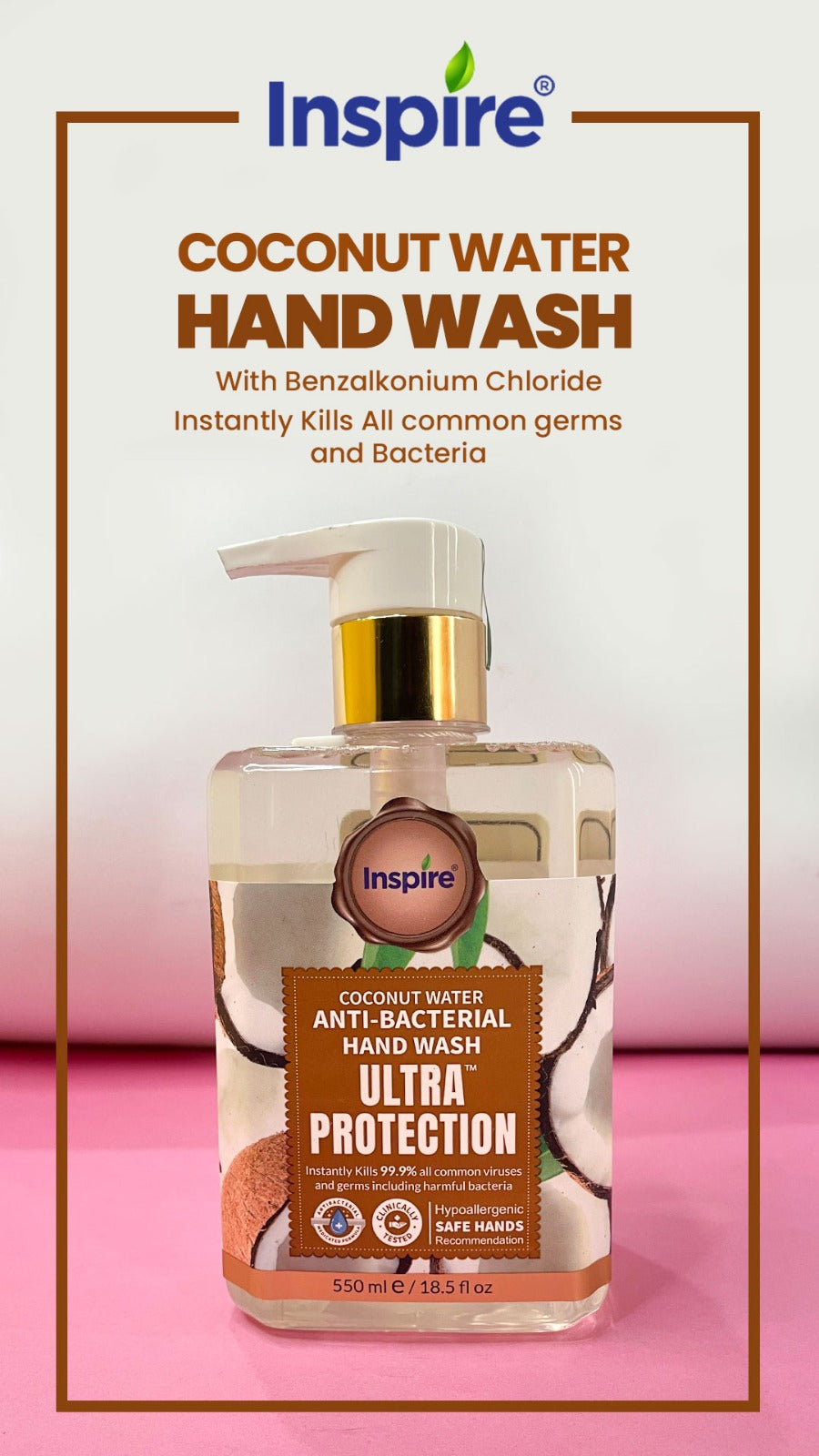 Inspire Ultra Protection Anti Bacterial Hand Wash 500ml