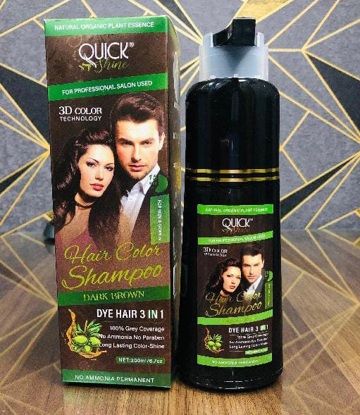 Quick Shine Hair Color Shampoo For Women And Men 200ml