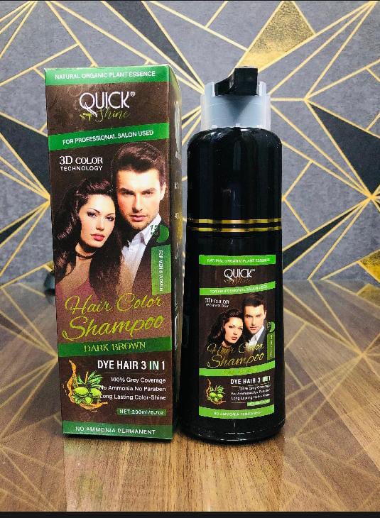 Quick Shine Hair Color Shampoo For Women And Men 200ml