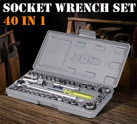 40pcs Aiwa Socket Wrench  Tool Kit &amp; Screwdriver And Socket Set