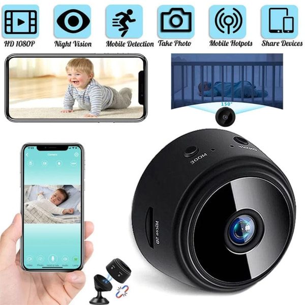 A9 Mini Wifi Camera with stand || Home Security DVR Sensor Wifi Cameras with V38 APP