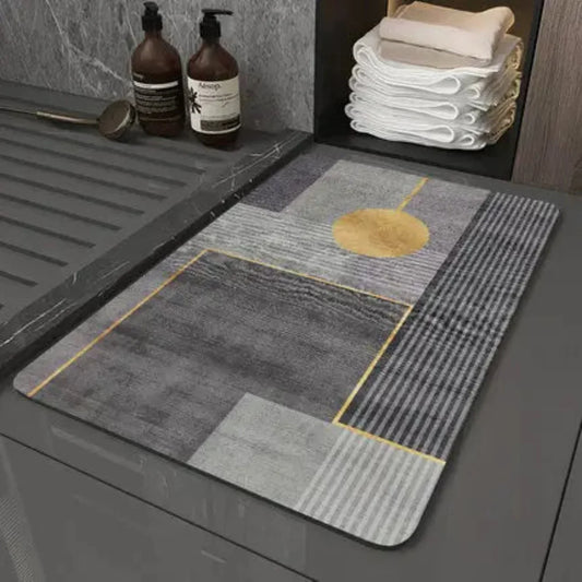 Anti-Slip Water-Absorbent Mat – Quick-Drying Rug door Mat for Bathroom &amp; Kitchen (random design )