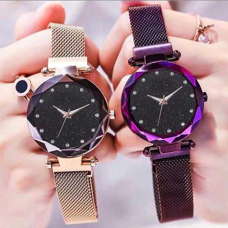 Classy MAGNET CHAIN ELEGANT WOMEN WRIST WATCH  (without box )