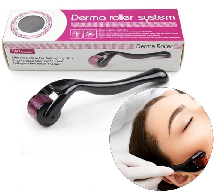 Derma Roller  Titanium Mezoroller 0.5mm Microneedle for Facial Skin Care Hair-loss Treatment Tool