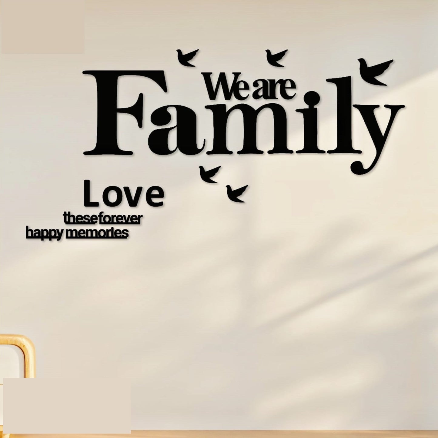 Home Decor we are Family Wooden Wall Art Decor