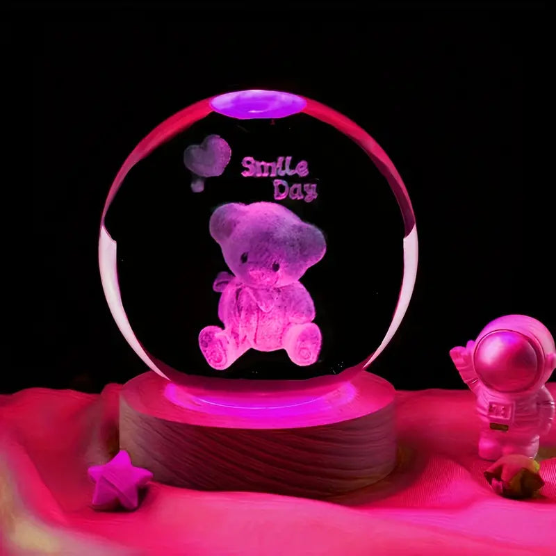 RGB Glowing Crystal Ball Night Light | Warm &amp; Romantic atmosphere for your home and room