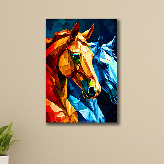 horse aesthetic wooden frame 8x11 inch size