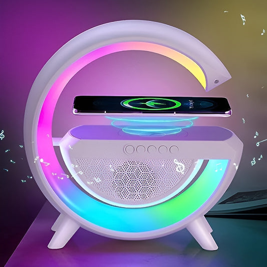 G Shaped RGB Light Table Lamp With Wireless Charger BT2301