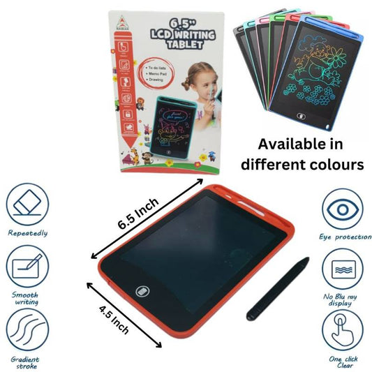 6.5 inch LCD writing tablet for kids - digital drawing pad - erasable writing board - writing pad (random color)