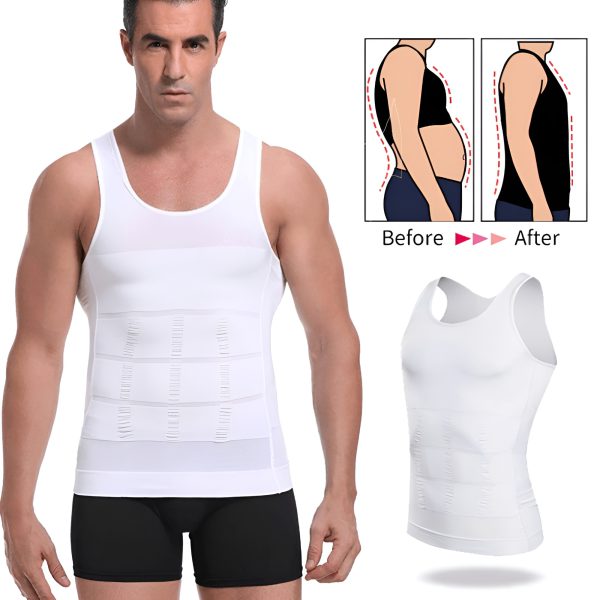 Slim N Fit Body Shaper Vest Shirt – Tank Top Sleeveless Shape Wear For Men  ( Random Color )