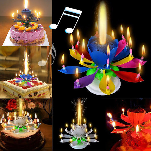 MUSICAL BIRTHDAY FLOWER CANDLE (RANDOM COLORS)